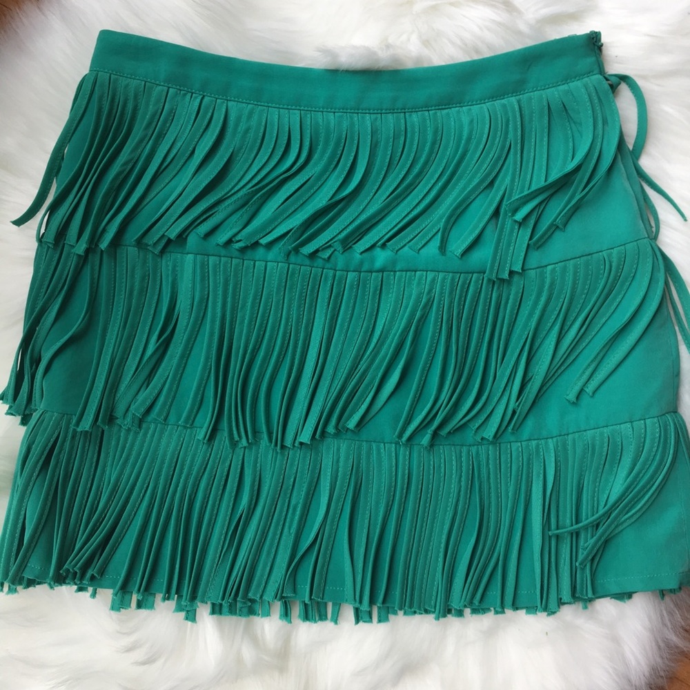 ZARA Fringe Mini Skirt